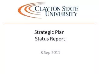 Strategic Plan Status Report