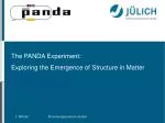 Hadron Physics with PANDA - slide 1