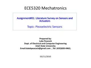 ECE5320 Mechatronics