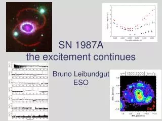 SN 1987A the excitement continues