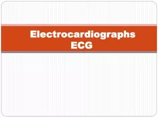 Electrocardiographs ECG
