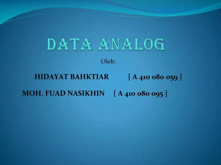 data analog