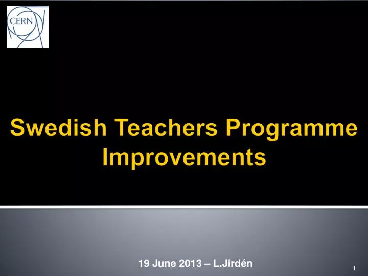 swedish teachers programme improvements