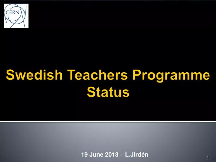 swedish teachers programme status