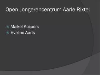 Open Jongerencentrum Aarle-Rixtel