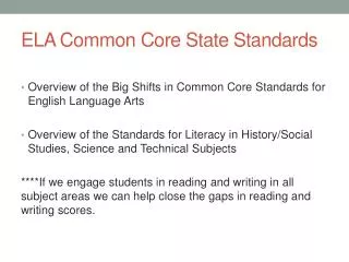 ELA Common Core State Standards