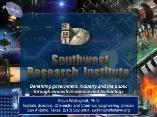 Benefiting government, industry and the public through innovative science and technology