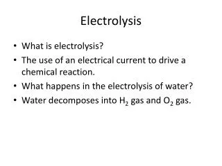 Electrolysis