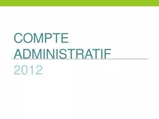 compte administratif