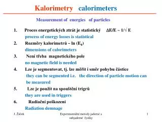 Kalorimetry calorimeters