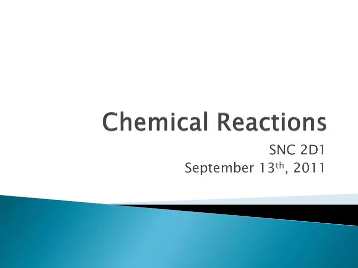 chemical reactions