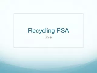 Recycling PSA