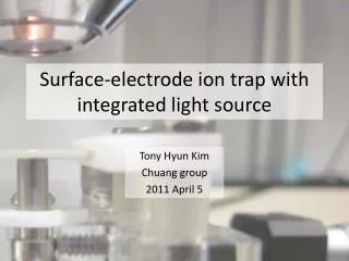 Surface-electrode ion trap with integrated light source