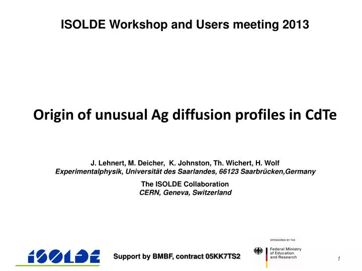 origin of unusual ag diffusion profiles in cdte