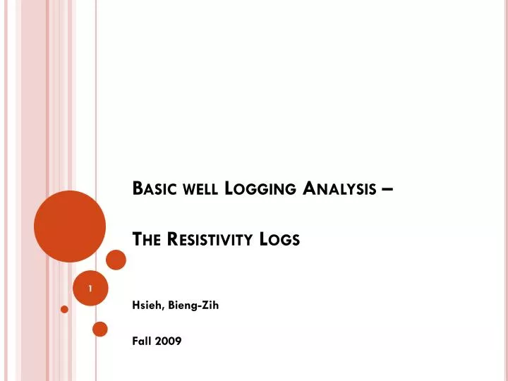 basic well logging analysis the resistivity logs