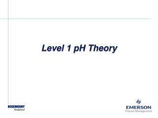 Level 1 pH Theory