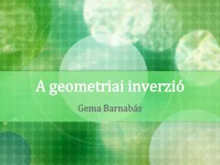 a geometriai inverzi