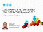 „Microsoft System Center 2012 Operations Manager” - slide 1