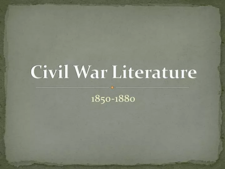 civil war literature