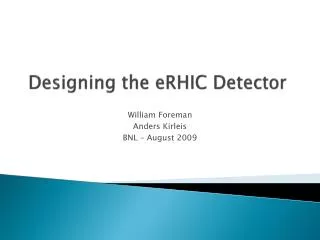 Designing the eRHIC Detector