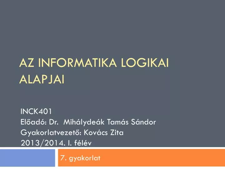 7 gyakorlat