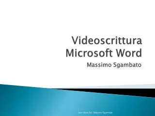videoscrittura microsoft word