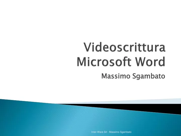 videoscrittura microsoft word