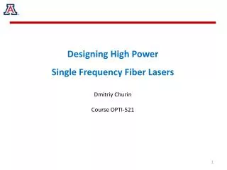 Designing High Power Single Frequency Fiber Lasers