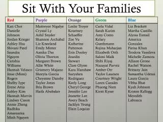 Sit With Your Families
