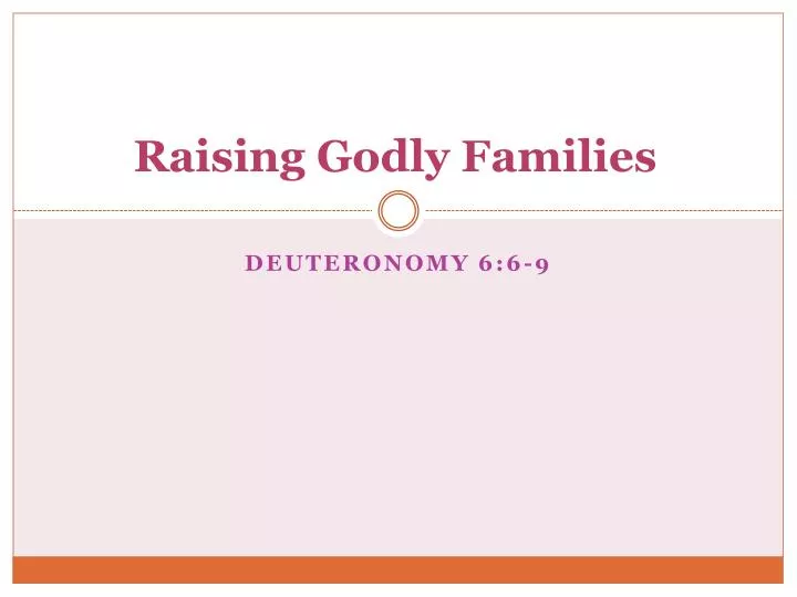 raising godly families