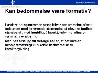 kan bed mmelse v re formativ