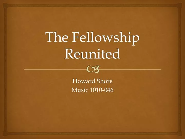 the fellowship reunited