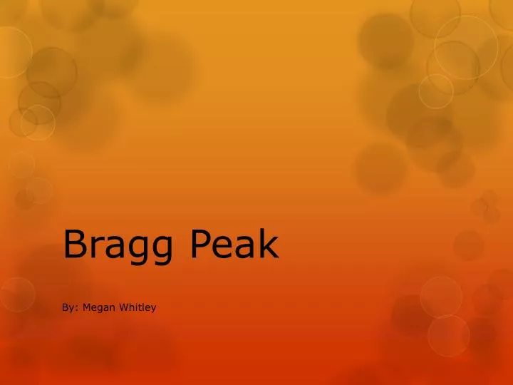 bragg peak