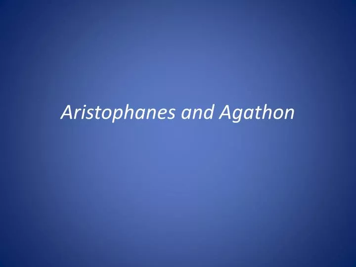 aristophanes and agathon
