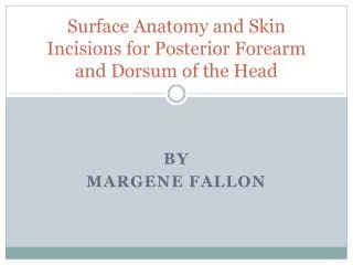 Surface Anatomy and Skin Incisions for Posterior Forearm and Dorsum of the Head