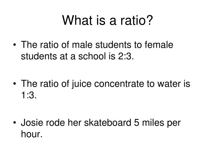 what is a ratio n