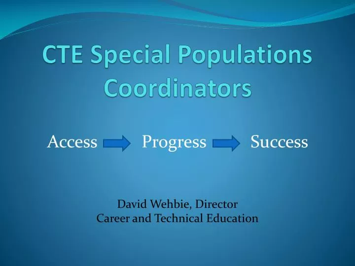 cte special populations coordinators