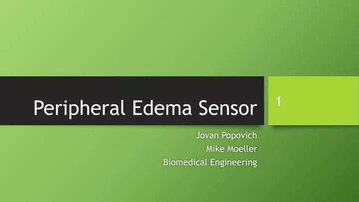 peripheral edema sensor