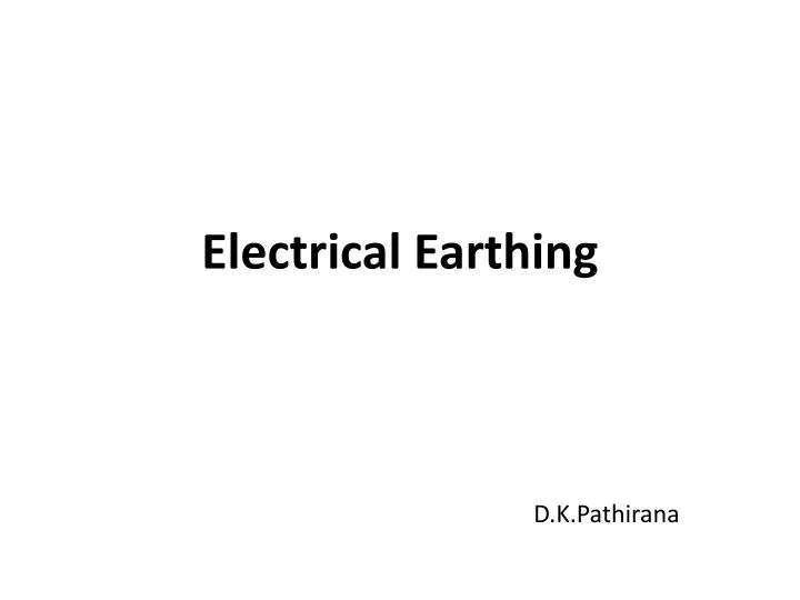 electrical earthing