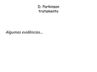 d parkinson tratamento