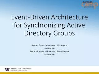 Event-Driven Architecture for Synchronizing Active Directory Groups