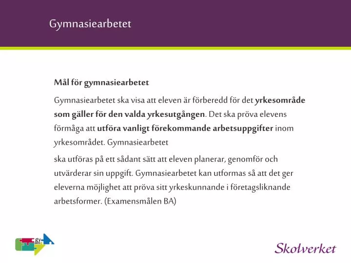 gymnasiearbetet