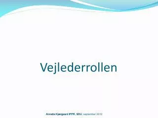 vejlederrollen