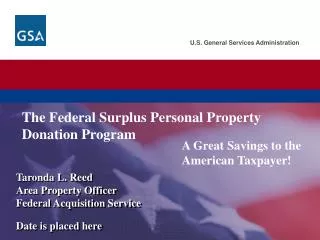 The Federal Surplus Personal Property Donation Program