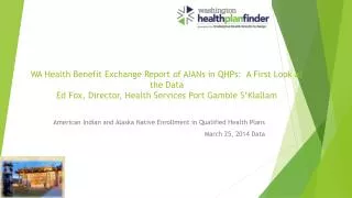 American Indian and Alaska Native Enrollment in Qualified Health Plans March 25, 2014 Data