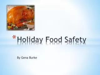 Holiday Food Safety