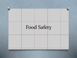 food safety