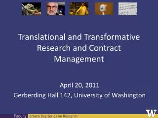 Translational and Transformative Research and Contract Management