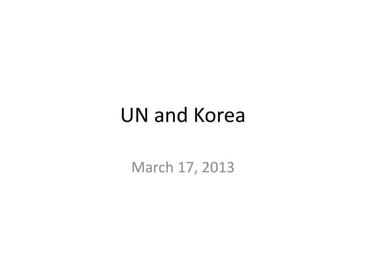 un and korea