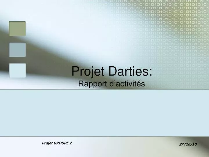 projet darties rapport d activit s